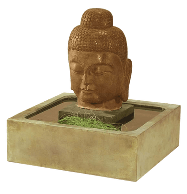 Serene Buddah Outdoor Cast Stone Garden Fountain Fountain Tuscan